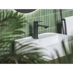   Plan mosdócsaptelep 165 mm, lefolyó nélkül PN 014.20BLM, matt fekete