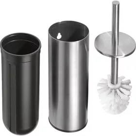   BEMETA NEO WC kefetartó álló vagy falra szerelhető. fehér kefe. 95x390x105mm. inox/matt (102313065)