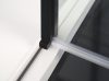 SAPHO POLYSAN ZOOM LINE BLACK zuhanyajtó, 900mm, transzparent üveg, fekete ZL1290B