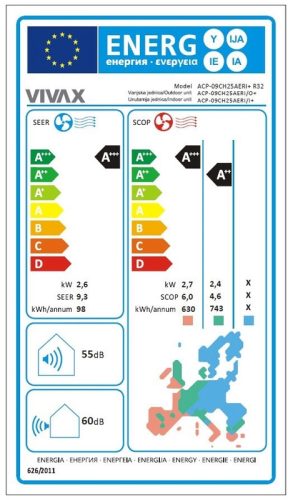 Vivax ACP-09CH25AERI+ R-Design+ - Gold/Arany 2,7kW split klíma, fűtésre optimalizált, A+++, -25°C-ig fűtés