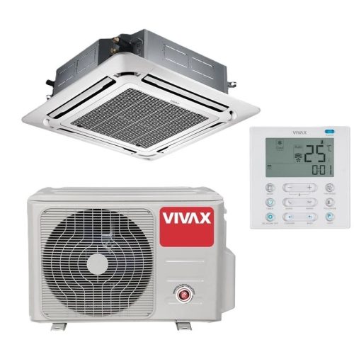 Vivax ACP‑12CC35AERI+ 3,5 kW LCAC kazettás split klíma, R32 gázzal, A++/A+ energiaosztály, fűtésre optimalizált, WiFi-ready