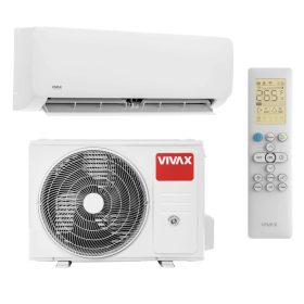 Vivax ACP‑12CH35AEEI+ 3,5 kW E‑Design PRO split klíma fehér előlappal, R32 gázzal, A+++/A++ energiaosztállyal, fűtésre optimalizált, WiFi-ready