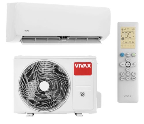 Vivax ACP‑12CH35AEEI+ 3,5 kW E‑Design PRO split klíma fehér előlappal, R32 gázzal, A+++/A++ energiaosztállyal, fűtésre optimalizált, WiFi-ready