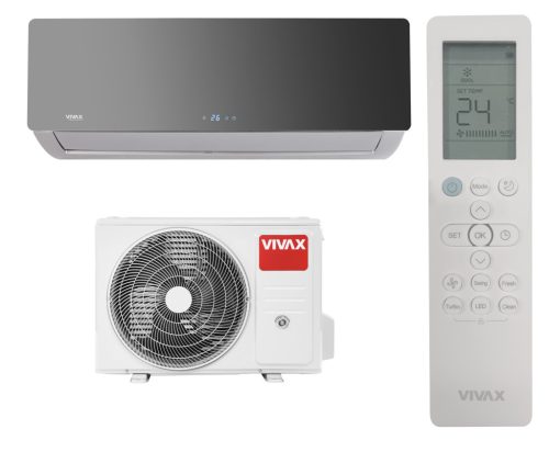 Vivax ACP-18CH50AERI+ R-Design+ - Silver Mirror 5,3kW split klíma, fűtésre optimalizált, A++, -20°C-ig fűtés
