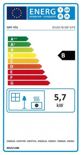 FÉG Zeusz F8.50F ERP parapetes gázkonvektor 5,6kW fekete