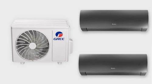Gree multi klíma szett 5,3kW (GWHD18NK6OO) kültéri egység + 2db 2,7kW Dark Pro beltéri egység