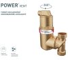 HCE PowerVent 3/4"-os mikrobuborék-leválasztó, forgatható csatlakozású (HCE-DA00200034)