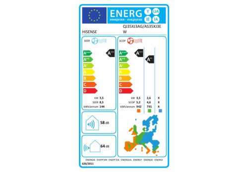 Hisense Fresh Air 3,5kW oldalfali split klíma, arany (QJ35XJ3G)