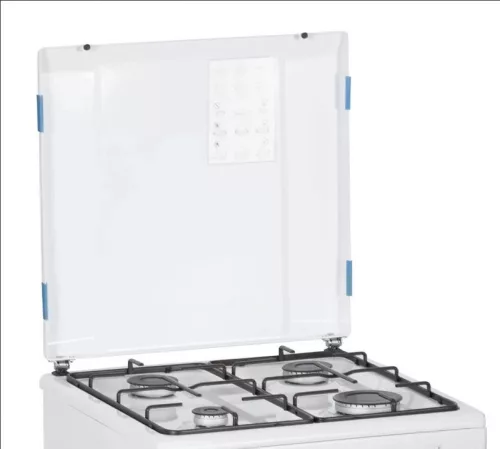 Hausmeister HM 5027 gáztűzhely, 4 gázégő, 50cm, fehér, tetővel