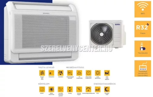 Korel KFA2U/KOX230-12HFN Konzol parapet, szuper vékony (20cm), padlóra állítható 3,5kW klíma szett