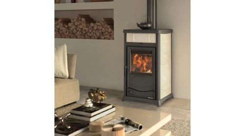 La Nordica TERMOROSSELLA PLUS EVO DSA 4.0 vízteres fatüzelésű kályha (11,1 kW) krém színű