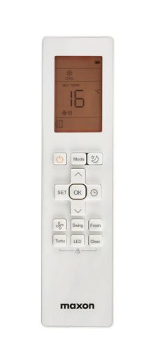 Maxon Fresh Plus MXI-12HC013i/MXO-12HC013i 3,5kW oldalfali split klíma, beépített WiFi, ionizátor