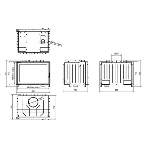 PanBox 68 kandallóbetét, 4-7kW
