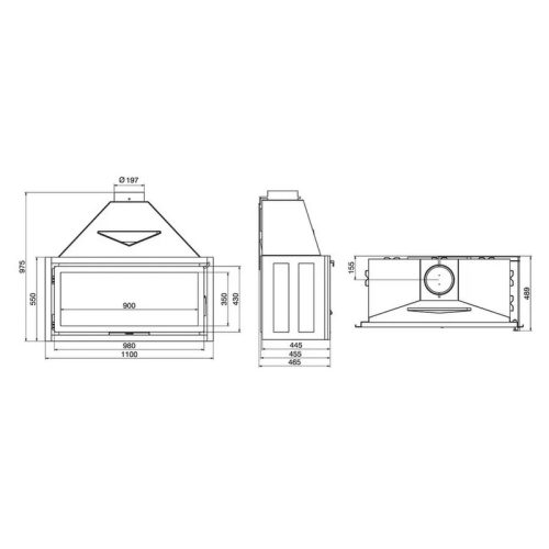 PanTech 110 Classic kandallóbetét, 11-19kW
