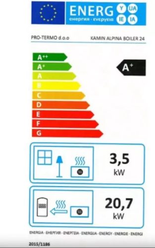 Warnex Alpina boiler 24 csempés vízteres kandalló, fehér (PRO-KAND-016)