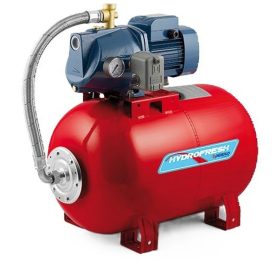   Pedrollo Hydrofresh JSWm 1AX-24CL kis vízellátó rendszer, önfelszívó szivattyúval, hidrofor tartállyal