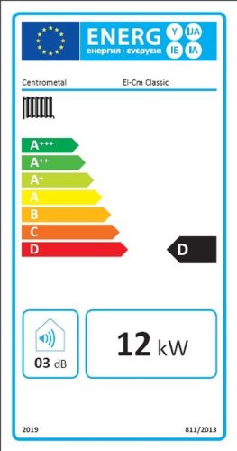 CENTROMETAL EL-CM CLASSIC 12 elektromos kazán, tágulási tartállyal és szivattyúval 12kW