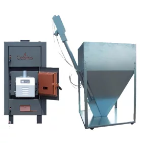   Celsius kazán Combi 40-43 pellet készlettel, 43kW fa/pellet (pelletégő 50kW)