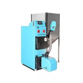  Centrometal EKO-CK P + Cm Pelet-set  30, pellet kazán, komplett 370 literes burkolatlan pellet tartállyal és nyomógombos CPREG vezérléssel 30kW