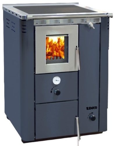 Senko C-20 (25 kW) tűzhely központi fűtéshez sütő nélkül, antracit (Sparhelt)
