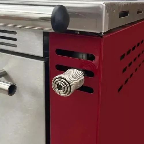 Senko C-25 (25 kW) tűzhely központi fűtéshez sütővel, krém (Sparhelt) PC-3
