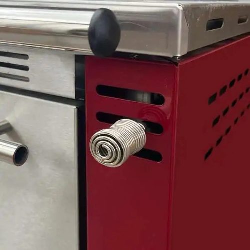 Senko C-35 (35 kW) tűzhely központi fűtéshez sütővel, bordó (Sparhelt)