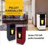 Senko P-10 Air, pellet tüzelésű kandalló 10 kW (PC2 bordó)