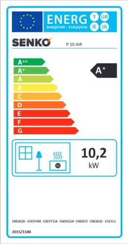 Senko P-10 Air, pellet tüzelésű kandalló 10 kW (PC3 krém)