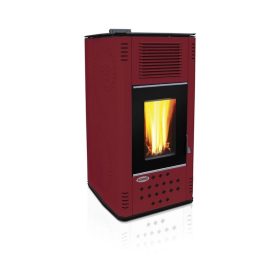   Senko P-12 Water+Air Modern, pellet tüzelésű kandalló központi fűtéshez 13 kW (PC2 bordó)