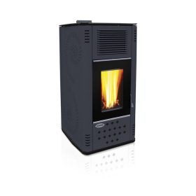   Senko P-12 Water+Air Modern, pellet tüzelésű kandalló központi fűtéshez 13 kW (PC7 antracit szürke)