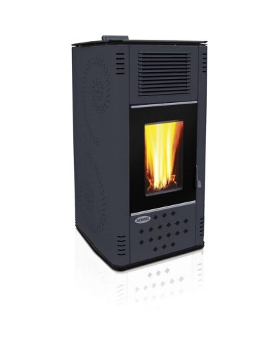 Senko P-12 Water+Air Modern, pellet tüzelésű kandalló központi fűtéshez 13 kW (PC7 antracit szürke)