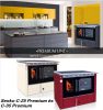 Senko C-35 Premium (35 kW) tűzhely központi fűtéshez sütővel, bordó (Sparhelt) Jobb/Bal