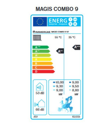Immergas Magis Combo 9 split rendszerű hőszivattyú és kondenzációs kazán egyben (átfolyós rendszer), 3.030613