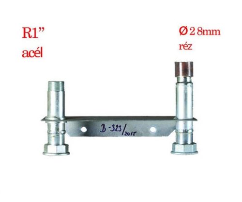 Borsfém Mérőhíd 1"-28mm, acél-réz csatlakozással