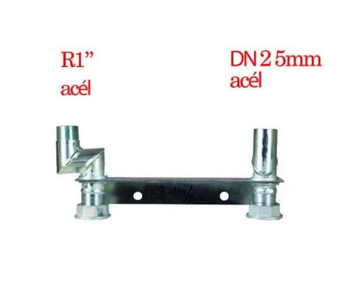 Borsfém Excenteres mérőhíd 1"-DN25mm, acél-acél csatlakozással