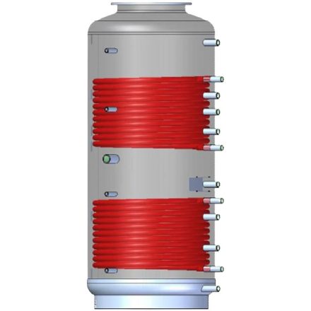 Cosmo CKOMBI3500 / CKOMBISZ3500 500 literes kombi puffer tároló szigeteléssel 2 fűtési hőcserélővel és DN20-as frissvíz hőcserélővel