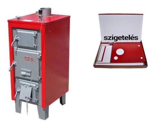 Totya S38, 38kW vegyestüzelésű kazán + auto. huzatszabályzóval, szigeteléssel