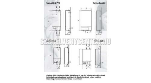 Termostroj Termo Kombi 24 kW elektromos kazán központi fűtéshez és átfolyós rendszerű használati meleg víz előállításhoz