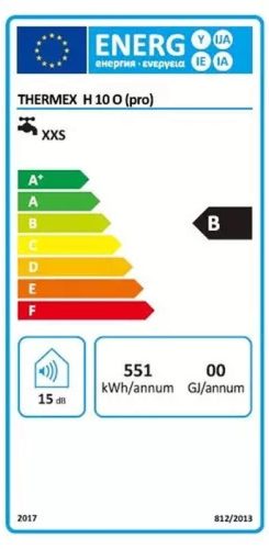 Thermex Hit Pro H10 O - 10 literes elektromos vízmelegítő, pult fölé telepíthető 1,5kW