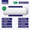 Korel Urban Plus KSAJA-18DCE-G, mono split klíma oldalfali szett, 5 kW, WIFI, csepptálca fűtéssel