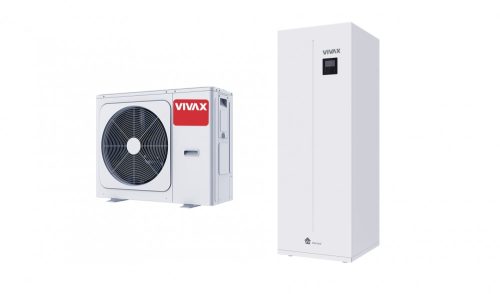 Vivax COOL HPS-41CH120AERI/HPS-120HM155AERI-IT241H3s split hőszivattyú 12kW, 3 fázisú, fűtőbetéttel és 241 literes víztartállyal R32