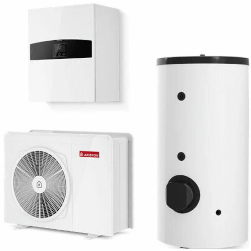 Ariston Nimbus Flex 120 M NET R32 (3301882) monoblokkos 12kW hőszivattyú, 1 fázisú, fali beltéri egységgel, 200 literes HMV tárolóval, 6kW-os fűtőpatronnal