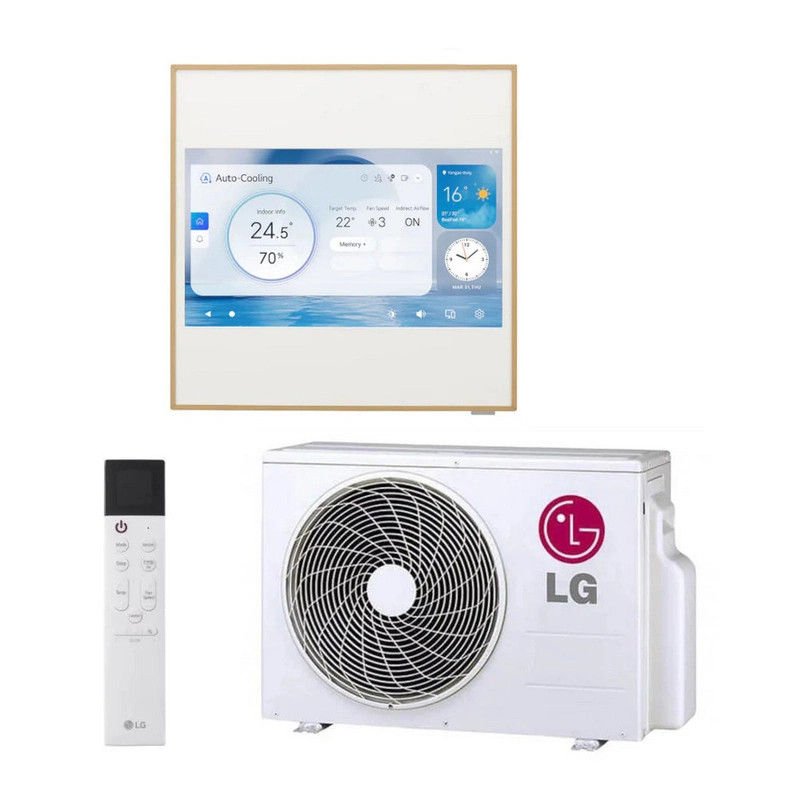 LG Artcool Gallery Premium 2,5kW Képkeretes oldalfali split klíma 27" kijelzővel (A09GA2)