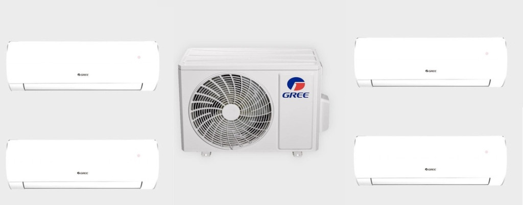 Gree multi klíma szett 12,1kW kültérivel + 4db 2,7kW Comfort Pro beltérivel