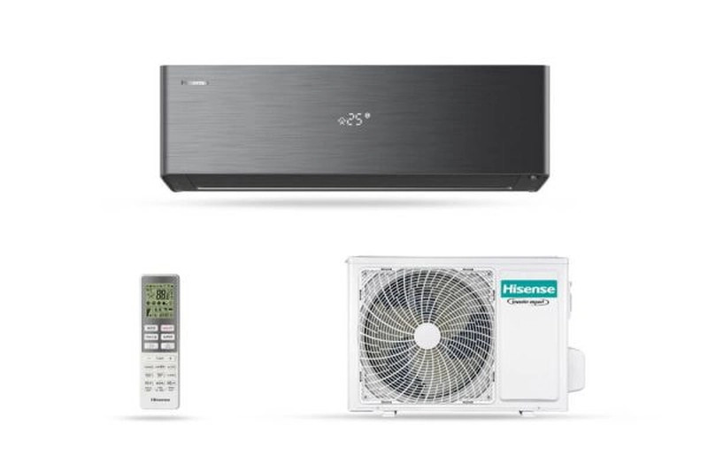 Hisense Energy Pro X Black QH35XV3B 3,5kW split klíma, beépített WiFi, csepptálca fűtés, A+++, Smart Eye szenzor